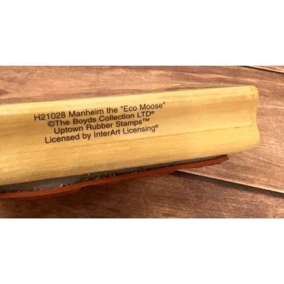 Boyds Collection Ltd H21028 Mannheim THE Eco Moose UPTOWN Rubber Stamp BB-21028 - Picture 5 of 6